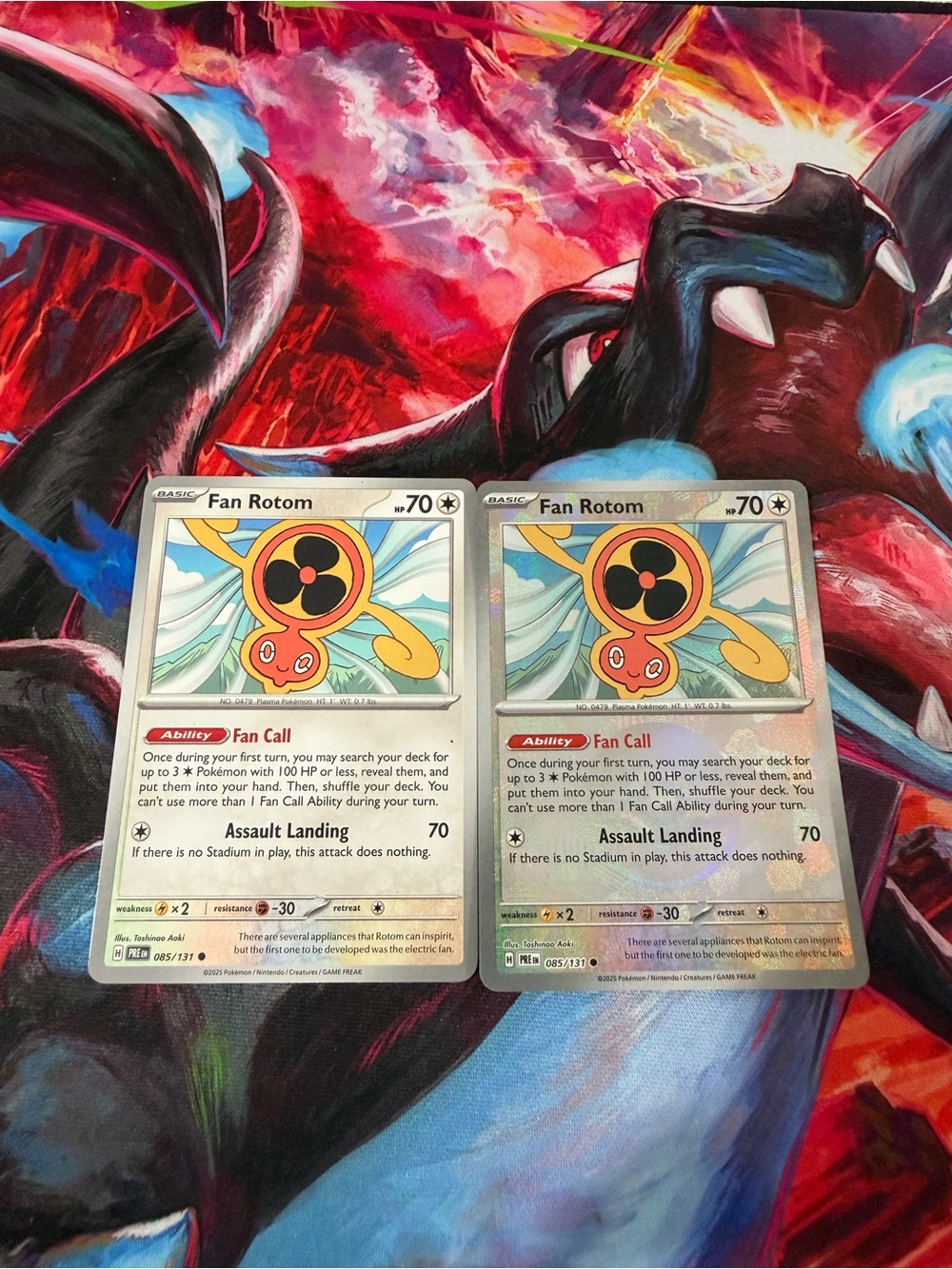 Pokemon Fan Rotom Cards - White, Yellow & Blue Artwork